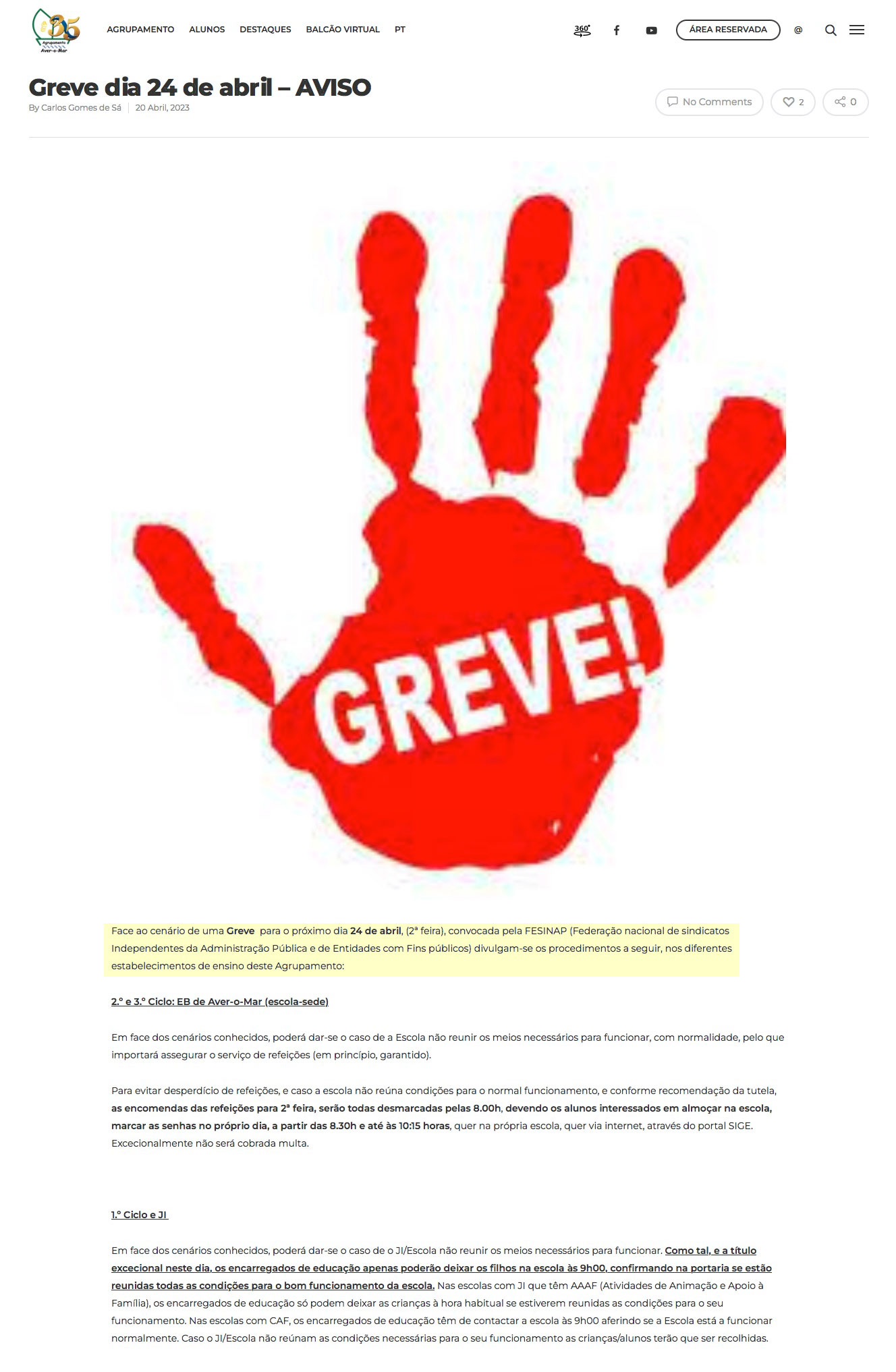 GREVE 24 de ABRIL – Póvoa de Varzim