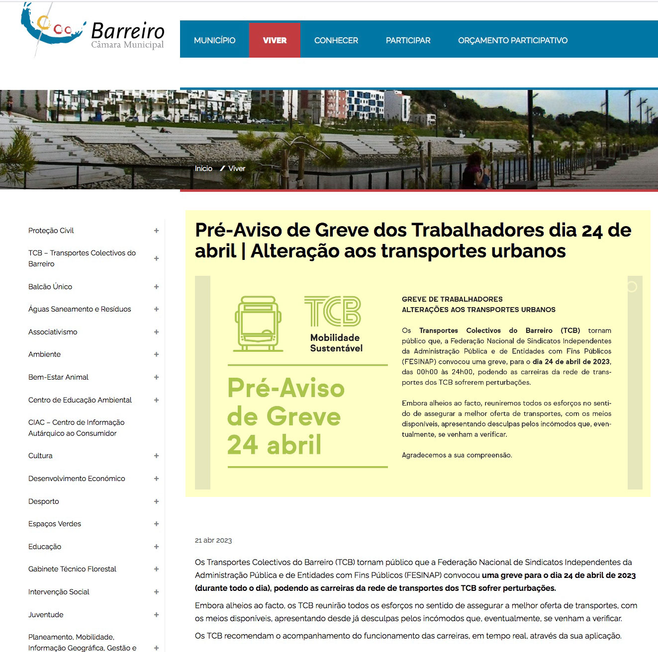 GREVE 24 de ABRIL – Barreiro